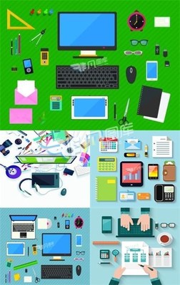 卡通辦公設(shè)備矢量素材合集 輕松提升創(chuàng)意效率，盡在非凡圖庫(kù)