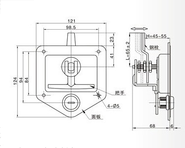 半掛車車用工具箱鎖 正宗304不銹鋼盒鎖，嘉興廣來(lái)廠家直銷
